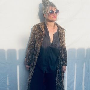 Amazing Cat Face Print Jacket Coat